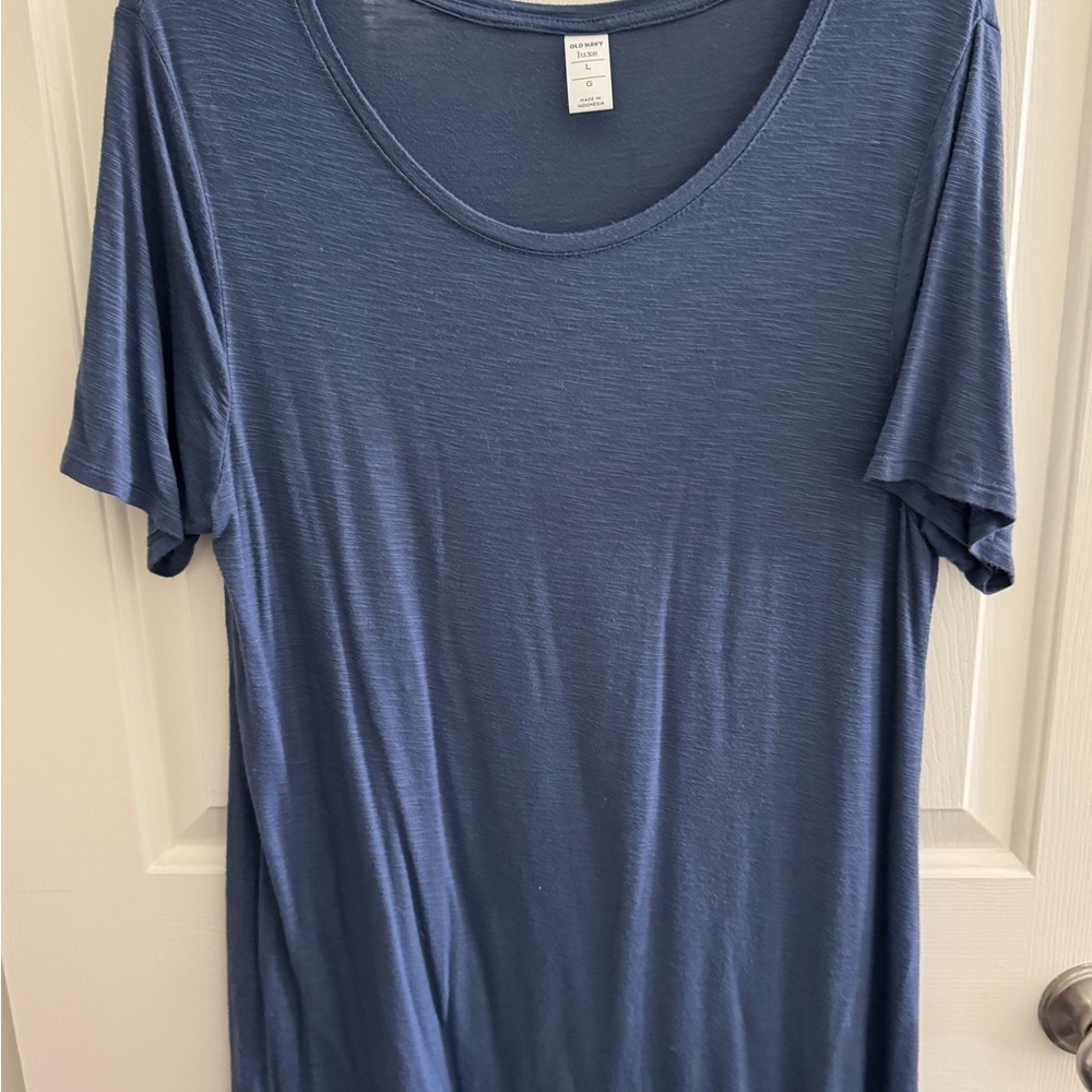 Casual Blue Old Navy Luxe Short Sleeve Tee